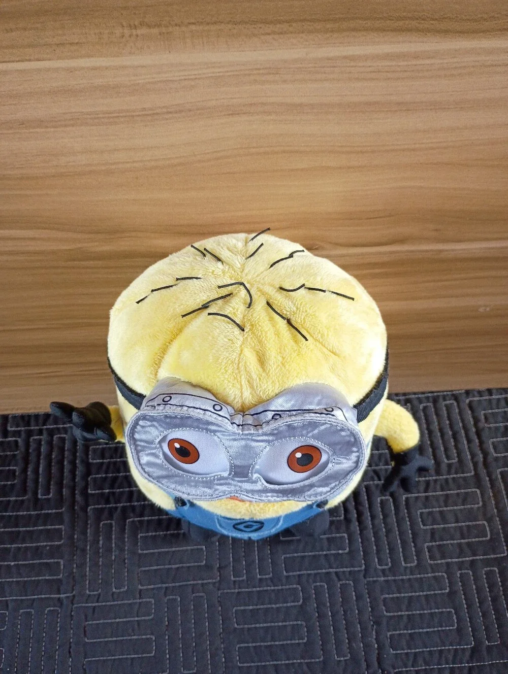 Yellow Minion Plush Toy - Blue Overalls Kids Toy